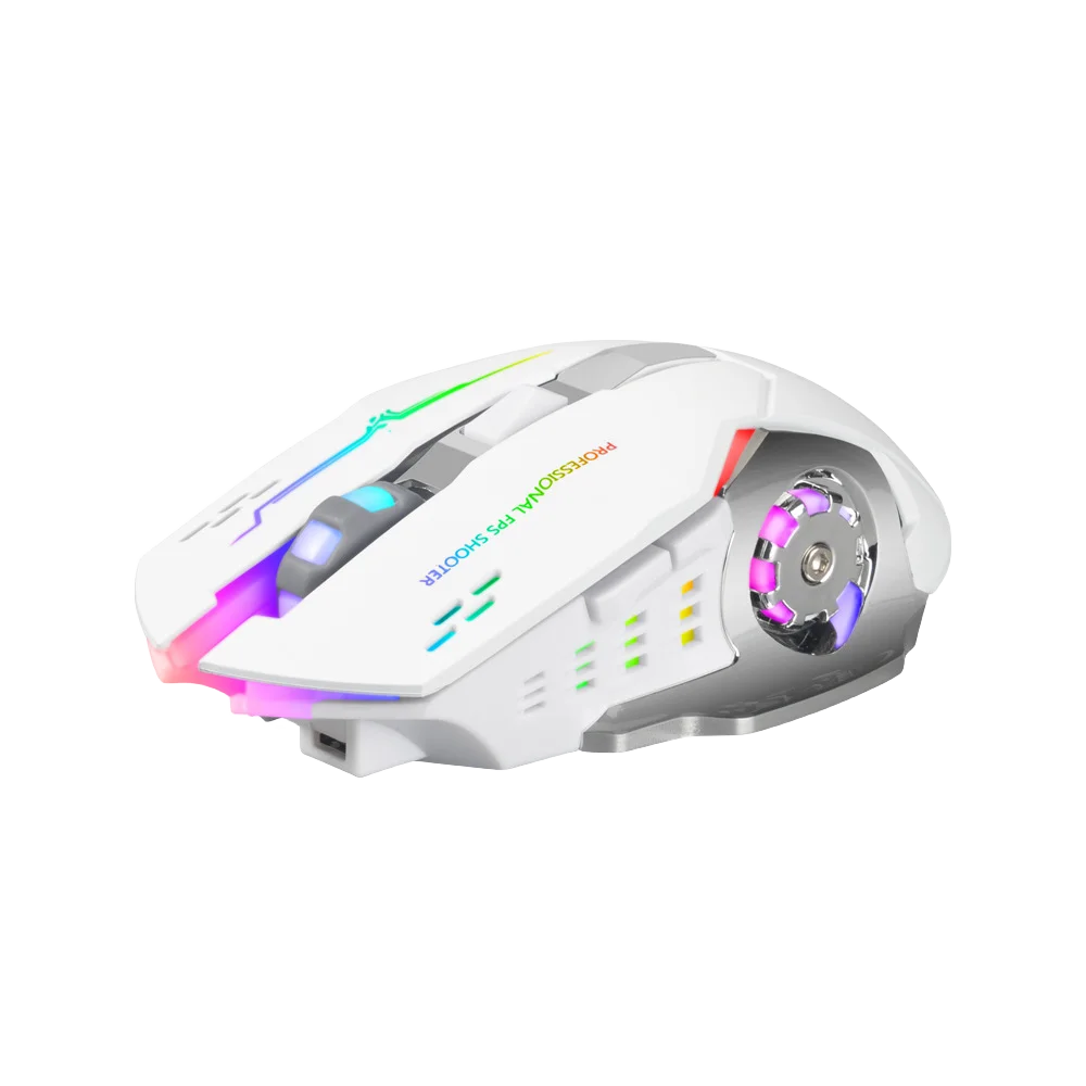 Wireless Computer Gaming Mouse, Mice With LED Backlit, Ergonomic Gamer Mouse With 6 Silent Buttons, 3 Adjustable DPI for PC