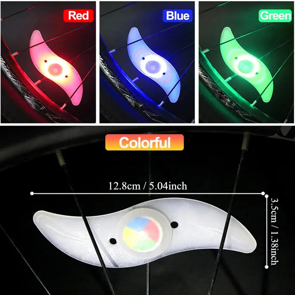 Waterproof Bicycle Wheel Spoke Light - 3 Modes for Safety and Visibility - Easy Installation - Ideal for Mountain and Road Bikes