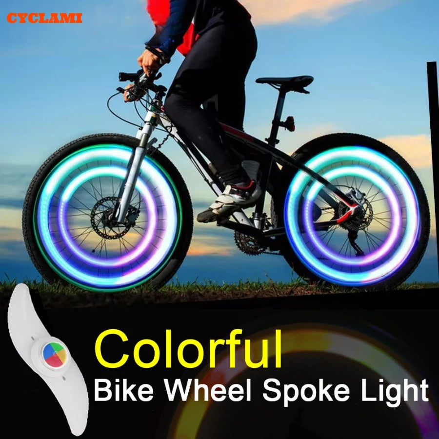 Waterproof Bicycle Wheel Spoke Light - 3 Modes for Safety and Visibility - Easy Installation - Ideal for Mountain and Road Bikes