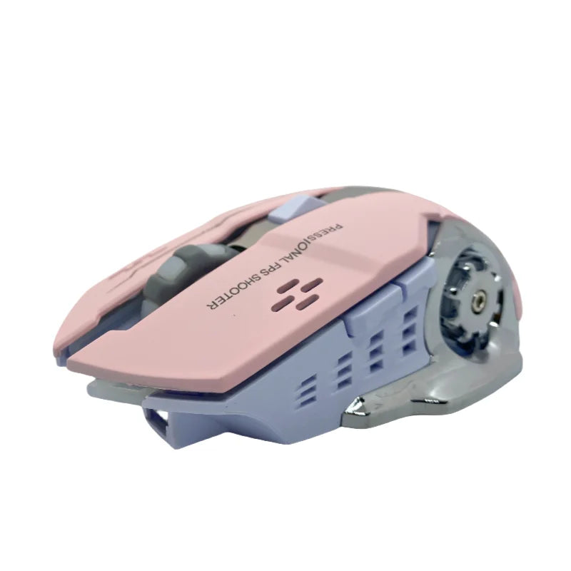 Wireless Computer Gaming Mouse, Mice With LED Backlit, Ergonomic Gamer Mouse With 6 Silent Buttons, 3 Adjustable DPI for PC