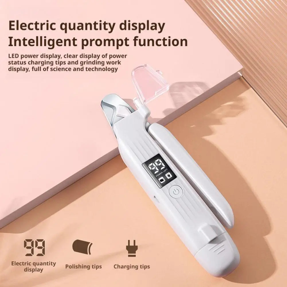 Electric 2-in-1 Pet Nail Clipper Cat Nail Clipper Dog Electric Nail Polisher Animal Multifunctional Finger Pet Nail Trimmer