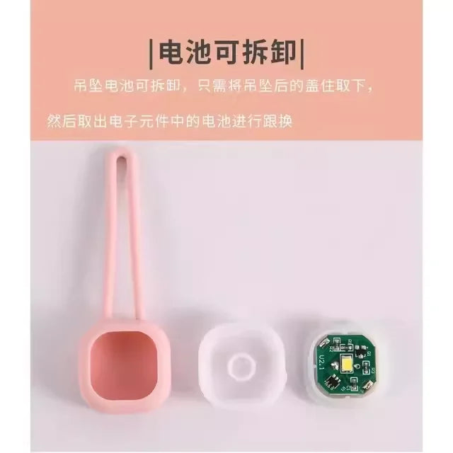 1pc Pet Luminous Pendant, Dog LED Walking Dog Night Silicone Hanging Tag, Cat Anti-lost Dog Tag