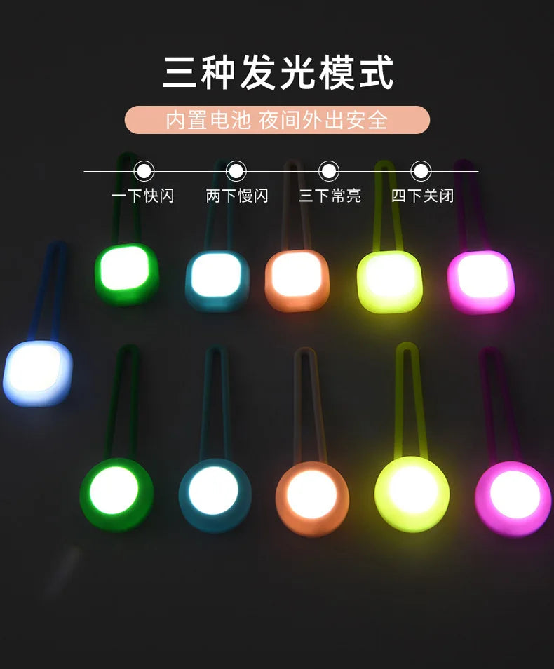 1pc Pet Luminous Pendant, Dog LED Walking Dog Night Silicone Hanging Tag, Cat Anti-lost Dog Tag